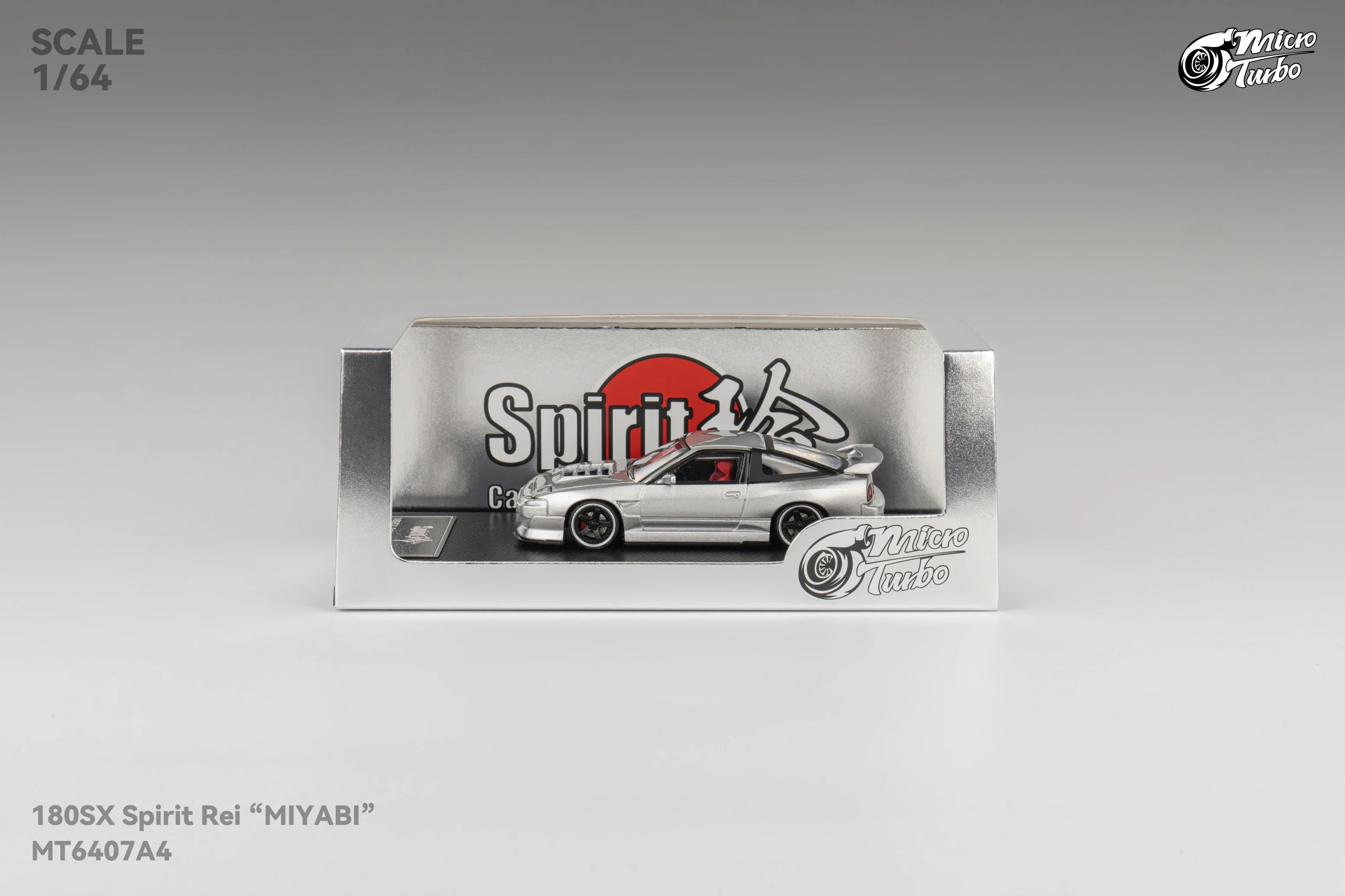 Micro Turbo Spirit Rei MIYABI 180SX Aero V2 - Metallic Silver