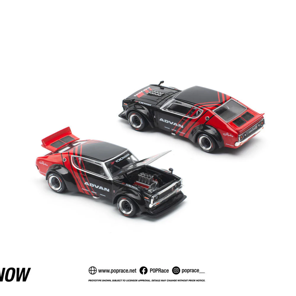 POP RACE 1:64 Nissan Skyline GT R Drift Kenmeri Advan Livery